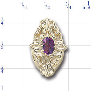 A1608 14K AMETHYST SLIDE 